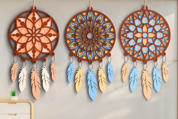 3d Dream Catchers Layered Svg BUNDLE: Crafting Dimensional Art