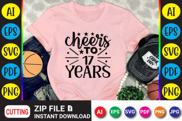 Celebrate Milestones with the Cheers to 17 Years Design