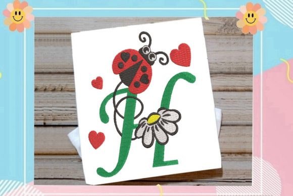 Charming Personalization: The Ladybug H Letter Monogram