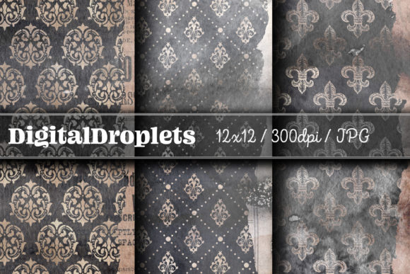 Gold Streaked Damask: Elevate Your Digital Crafts