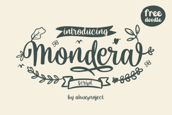 Mondera: A Romantic Handwritten Font for Modern Designs