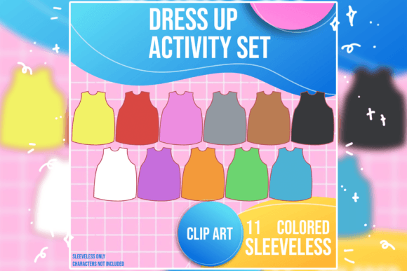 Sleeveless Clip Art Set: Build Custom Characters for Education