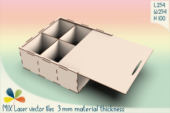 The Laser Cut Box with 6 Compartments: A Designer's Take on Organized Style